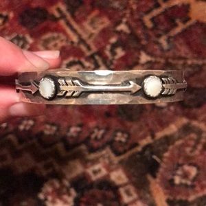 Sterling silver and mother of pearl cuff!